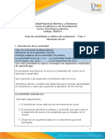 Guía de Actividades y Rúbrica de Evaluación - Unidad 1 - Fase 1 - Reconocer El Curso, El Syllabus y Preguntas Orientadoras