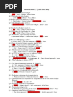 Finance Module Questions