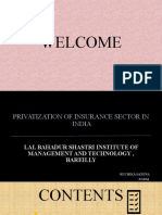 Privatization of Insurance Sector in India