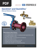 Quickset and Quickdisc: Manual Balance Valves