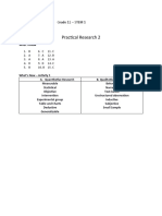 Practical Research 2: Vinz Oliver A. Pedrano Grade 12 - STEM 1