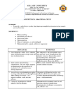 Procedure Checklist Oral Medication Administration