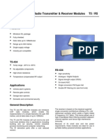 FM Radio Transmitter & Receiver Modules T5 / R5: Features