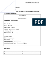 Travel Safe: Complete The Form Below, Using NO MORE THAN THREE WORDS AND/OR A NUMBER For Each Answer