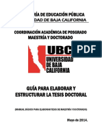 Guía y Estructura de Tesis Doctoral (Ubc)