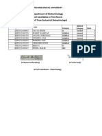 Department of Biotechnology: Delhi Technological University