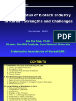 Current Status of Bioindustry in Korea