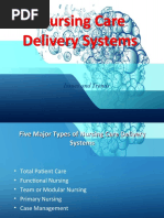 Nursing Care Delivery Systems