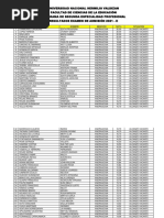 Resultados Examen de Admisión