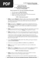 NSU 11-1 Eco 101 - Practice Question 1