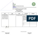 Bayabo East Integrated School: Weekly Learning Plan of The Teacher