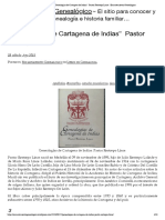 "Genealogías de Cartagena de Indias" Pastor Restrepo Lince. - Encantamiento Genealógico