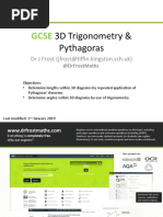 3D Trigonometry & Pythagoras: DR J Frost (Jfrost@tiffin - Kingston.sch - Uk)