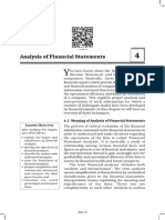 4.1 Meaning of Analysis of Financial Statements L O