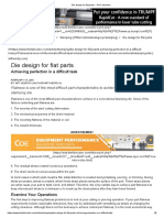 Die Design For Flat Parts - The Fabricator