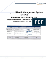 OHS-PR-02-22 Procurement Contractor Management