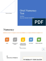 Oriel Numeracy Test: Lisa Knox Day Lewis Teacher Practitioner