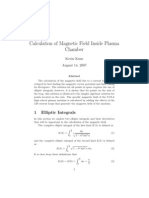 Calculation of Magnetic Field Inside Plasma Chamber: 1 Elliptic Integrals