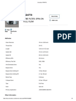 Lube Filter, Spin-On Full Flow: Attributes