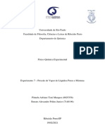 Relatorio 7 - Pressão de Vapor de Líquidos Puros e Misturas