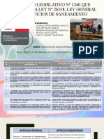 Modificatoria de La Ley de Saneamiento