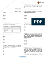 Probabilidade Lista de Exercicios Matematica ENEM