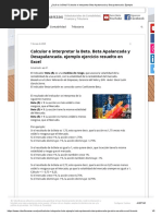 ¿Qué Es La Beta - Calcular e Interpretar Beta Apalancada y Desapalancada. Ejemplo