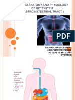 Anatomy and Physiology of Git System (Gastroinstestinal Tract)