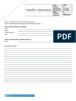 Template Complaint Form For Clinical Laboratory Use.