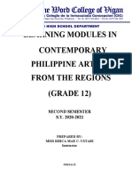 Learning Modules in Contemporary Philippine Arts From The Regions (GRADE 12)