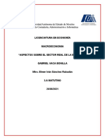 Aspectos Sobre El Sector Real de La Economía