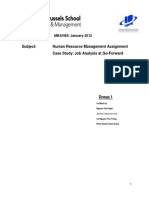 Human Resource Management Assignment Case Study - Job Analysis at Go-Forward