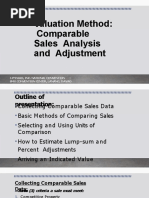 Valuation Method: Comparable Sales Analysis and Adjustment