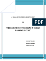 Mergers and Acquisitions in Indian Banking Sector