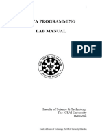 JAVA PROGRAMMING Lab Manual