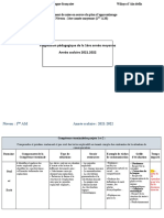 Plan Annuel Des Apprentissages 1ère Année Moyenne 2021 2022