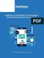 Building A Customized Test Automation Framework Using Open Source Tools A Whitepaper by RapidValue Solutions