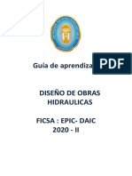 6.-Guia - Aprendizaje - Diseño de Obras Hidraulicas - 2020-II Unprg