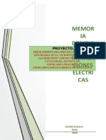 Memoria Descriptiva - Instalaciones Electricas