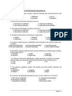 Ficha de Trabalho Processos de Formação de Palavras