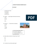 Soal Penilaian Tengah Semester Kelas 6