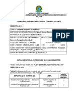 Luís Gomes - PLANO SEMESTRAL DE TRABALHO DOCENTE