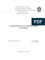 TRABAJO 3 Fundamentación de La Defensa Integral de La Nación