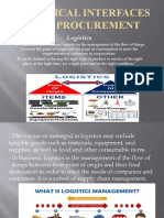 Logistical Interfaces With Procurement