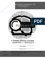 A Modular Distance Learning: Quarter 1 - Module 6