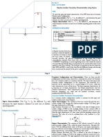 Simulation Transistor Characteristics