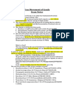 Free Movement of Goods Exam Notes: Case 7/68 Commission V Italy (Italian Art) (1968) ECR 423