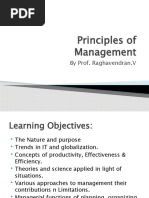 Principles of Management: by Prof. Raghavendran.V