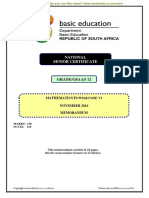 Mathematics P1 Nov 2014 Memo Afr & Eng