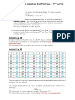 Correction Des Exercices d&#039 Arithmétique - 1ère Partie